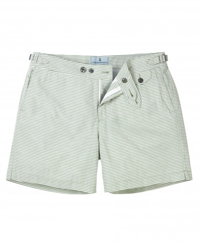 Green Seersucker Swim short