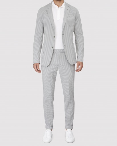 Grey Seersucker Suit